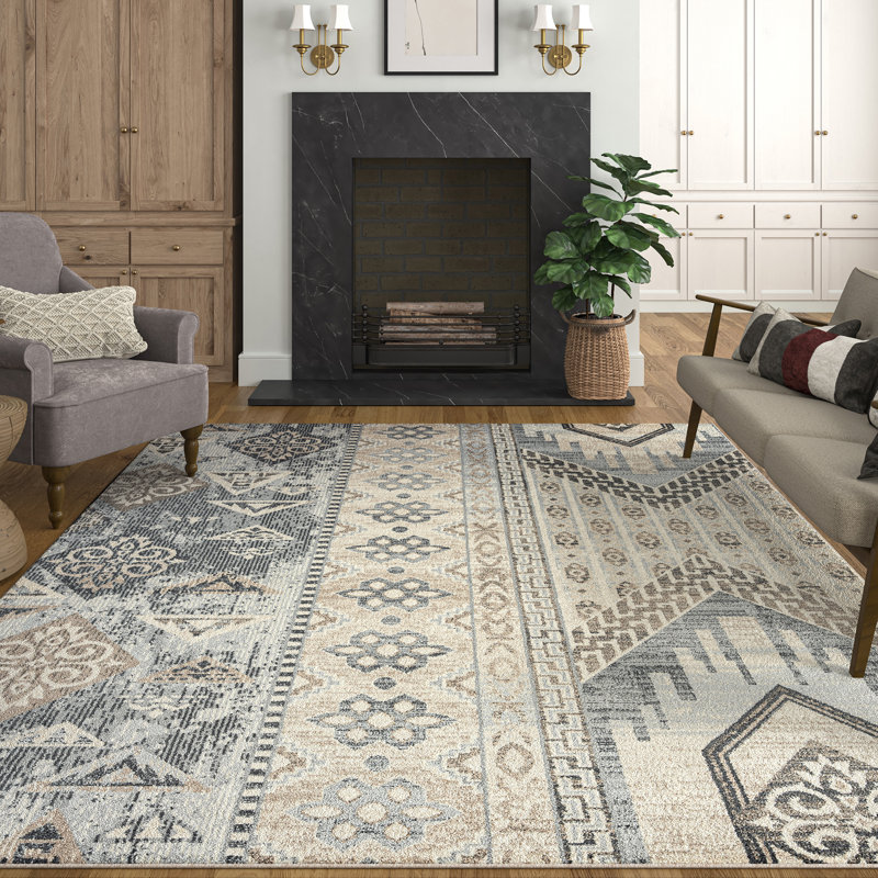 Tapis crème Erisnor, Rectangle 7 pi 11 po x 10 pi 3 po