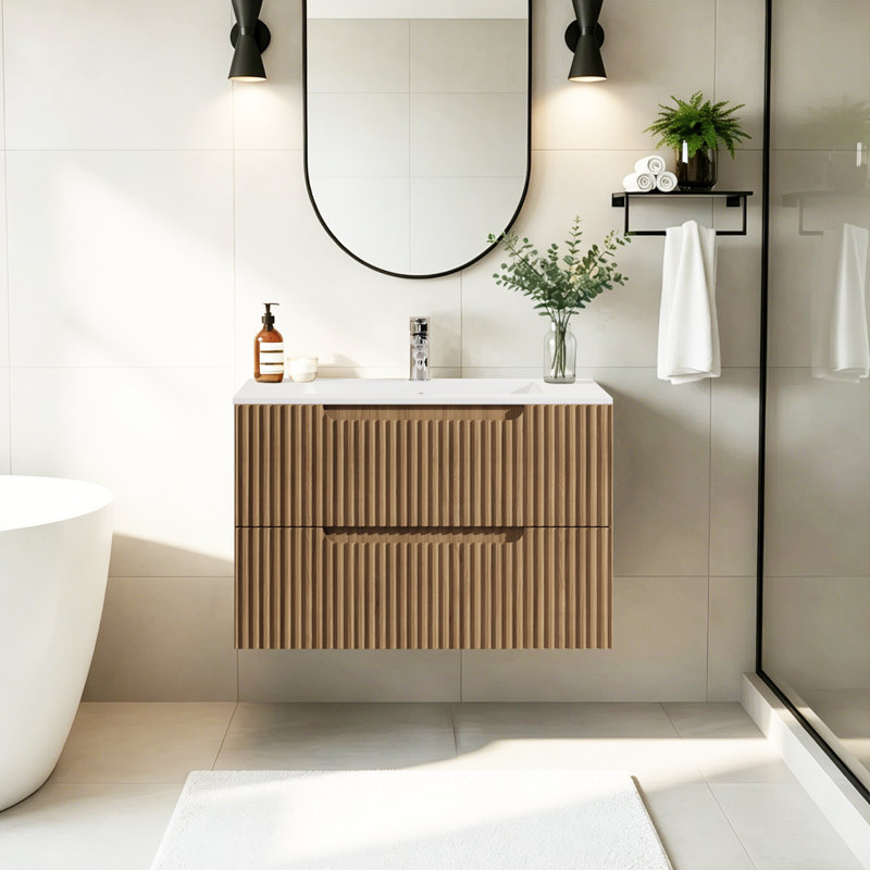 Meuble-lavabo mural flottant 30 po