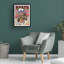 Art mural sur toile «Rodeo» vert Howie pour décoration de salon, de chambre à coucher ou de bureau - 14 x 19