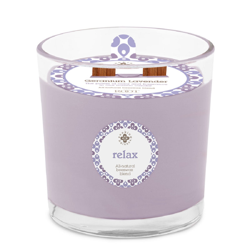 Relax Geranium Lavender Scented Jar Candle