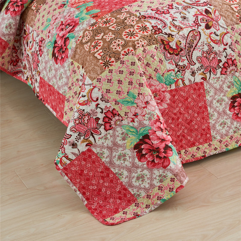 Quilt, Queen Quilt +2 Standard Shams, Floral 4