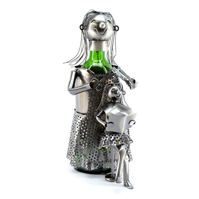 Lady Hairdresser 1 Bottle Tabletop Wine Bottle Rack by Three Star Im/Ex Inc.