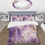 Ensemble de housse de couette mauve et or marbré à l'encre de marbre VII - Fractals-107148223