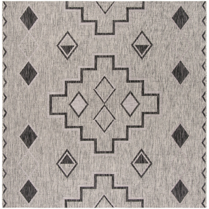 Amarien Southwestern Indoor/Outdoor Area Rug, Square 4'