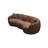 Yazgur 93.6" Curved Modern Upholstered Sofa-2128232929