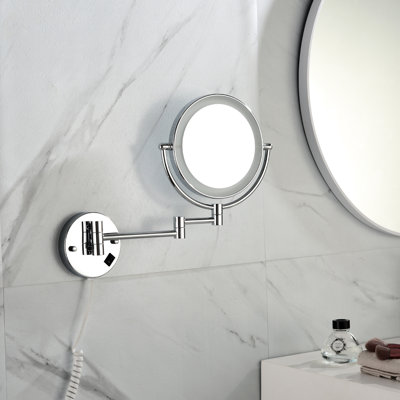 Miroir de maquillage mural grossissant à 8 lumières DEL 8 pouces