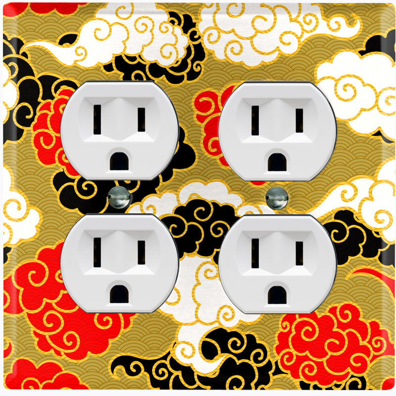 Patterned 2 - Gang Toggle Light Switch Standard Wall Plate