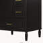 Meuble-lavabo moderne de 61 cm (24 pouces) avec lavabo en céramique, porte à fermeture douce, 3 tiroirs et poignées dorées-537682854-537682872-537682876