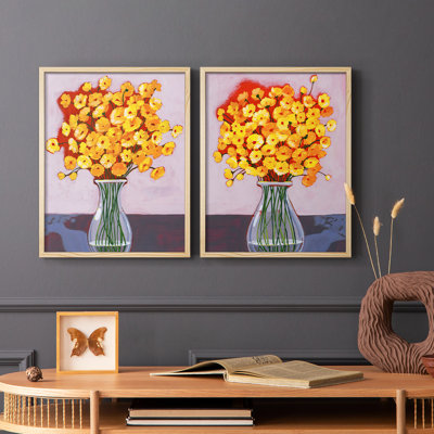 «Daisy Bouquet I», reproduction encadrée de qualité supérieure - prête à être accrochée - aucun clou requis - aucun clou requis