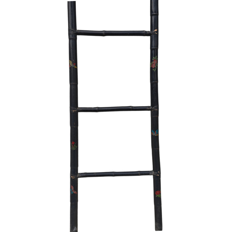 Vintage Hand-Painted Bamboo Ladders