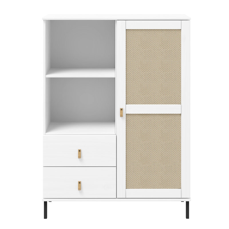 Lanfrank Solid Wood 2 - Drawer Rectangle Accent Chest, White