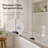 Breeze 60 in. W x 56 in. H Sliding Semi Frameless Tub Door in Brushed Nickel Finish with Clear Glass-98119786
