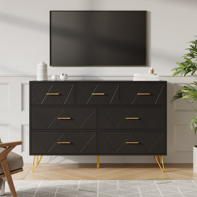Belper 47.25'' W 7 Drawer Dressers,Bedroom Dresser with Storage Cabinet
