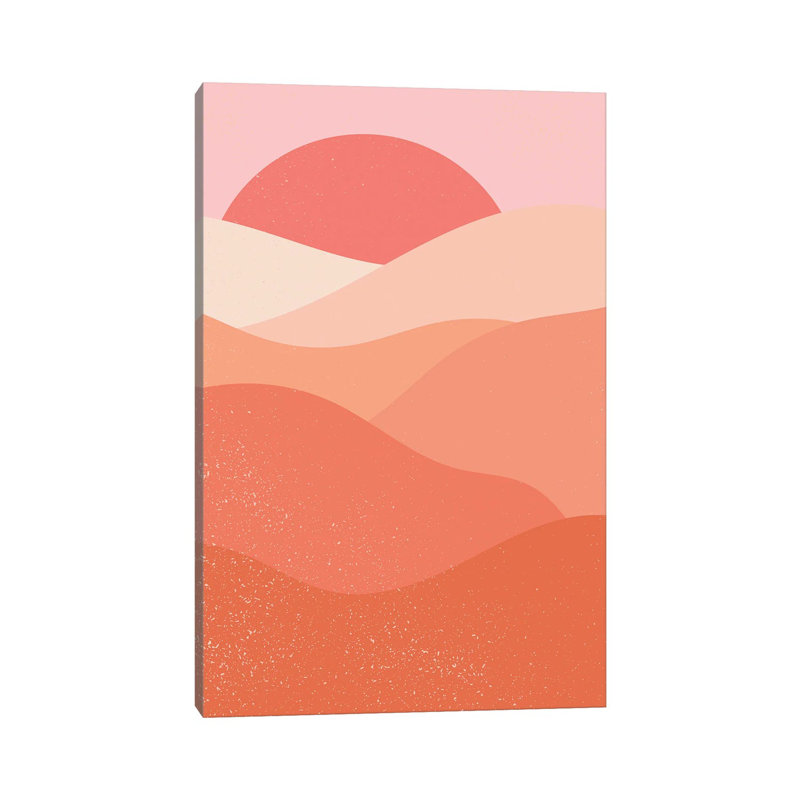 Pastel Red Sunset by EnShape - Wrapped Canvas Print, 20.32 cm H x 30.48 cm W