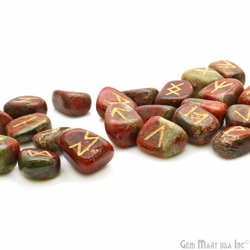 Carved Stone Accent Set, Zen Stone Décor, White Unakite Tumbled Gemtones, 25 Pcs, Small (3 to 5 OZ)