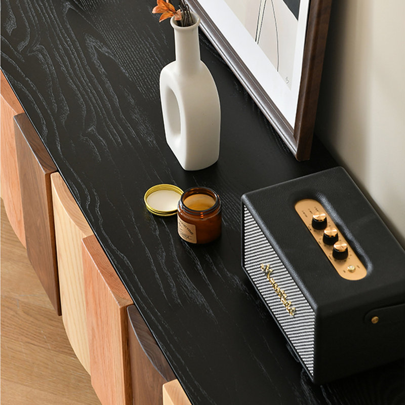 Meuble télé de style nordique médiéval, 70.87"
