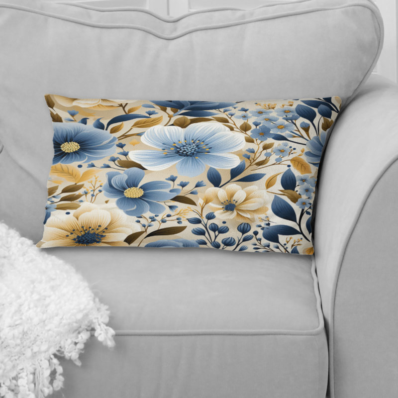 Motif floral bleu et ivoire Coastal Dreams - imprimé floral