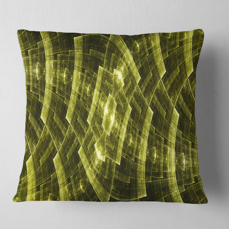 Housse de coussin carré , 16 po x 1 po, Coussin décoratif, Jaune vif