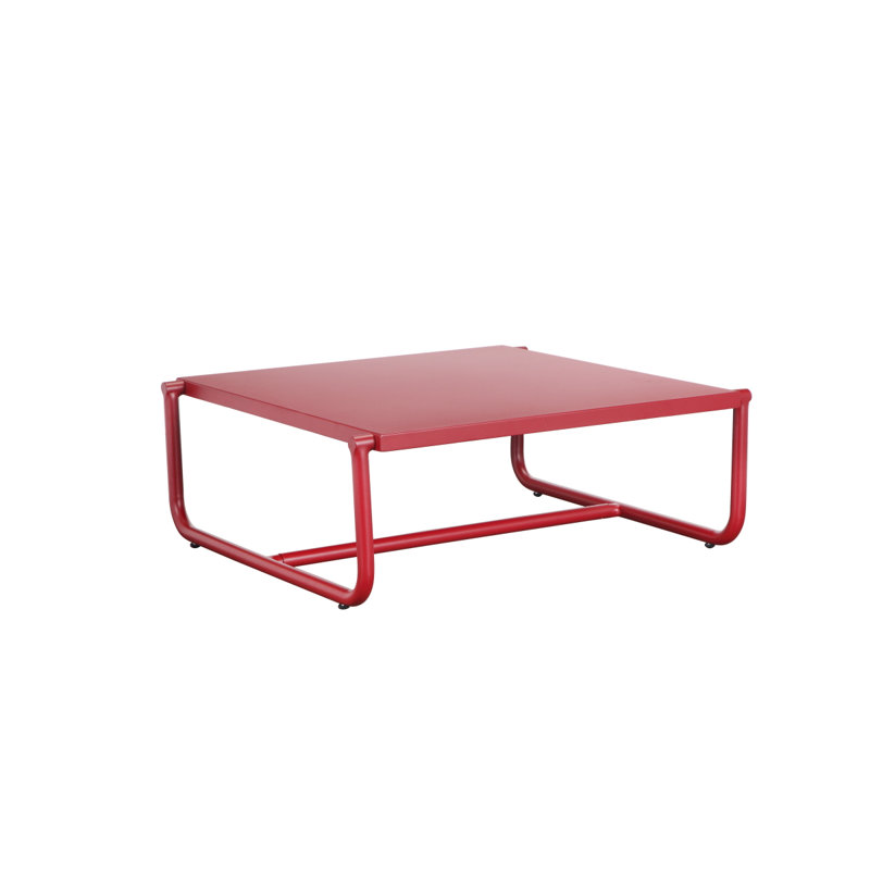 Table basse en métal pour 4 personnes Sean, Rouge