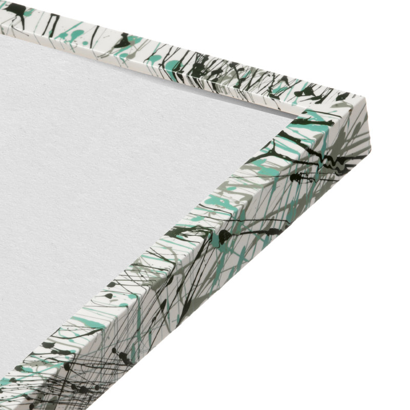 Cadre mural Frametolia Verde Mint Splash, Blanc/vert, L 12 po x H 12 po