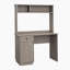 Bureau avec rehausse, finition grise