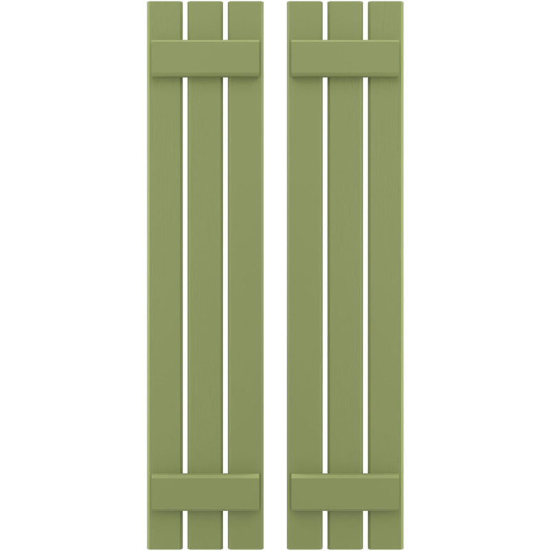 Volets de planche-n-lattes (par paire) Americraft (2 lattes), Vert mousse, 11 1/2", 44"