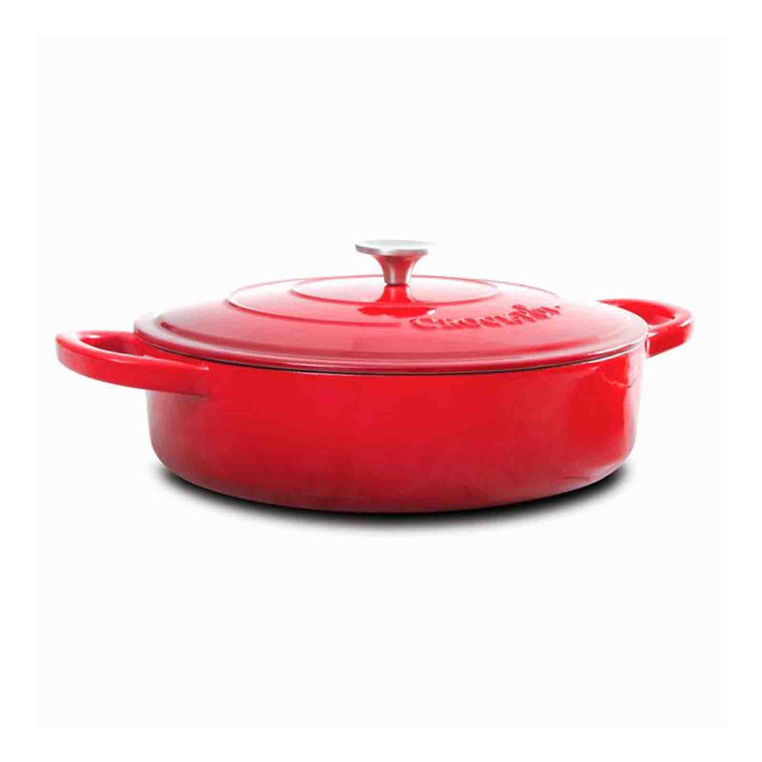Crock-pot Artisan 5 qt. Non-Stick Cast Iron Round Braiser with Lid Crock-pot 