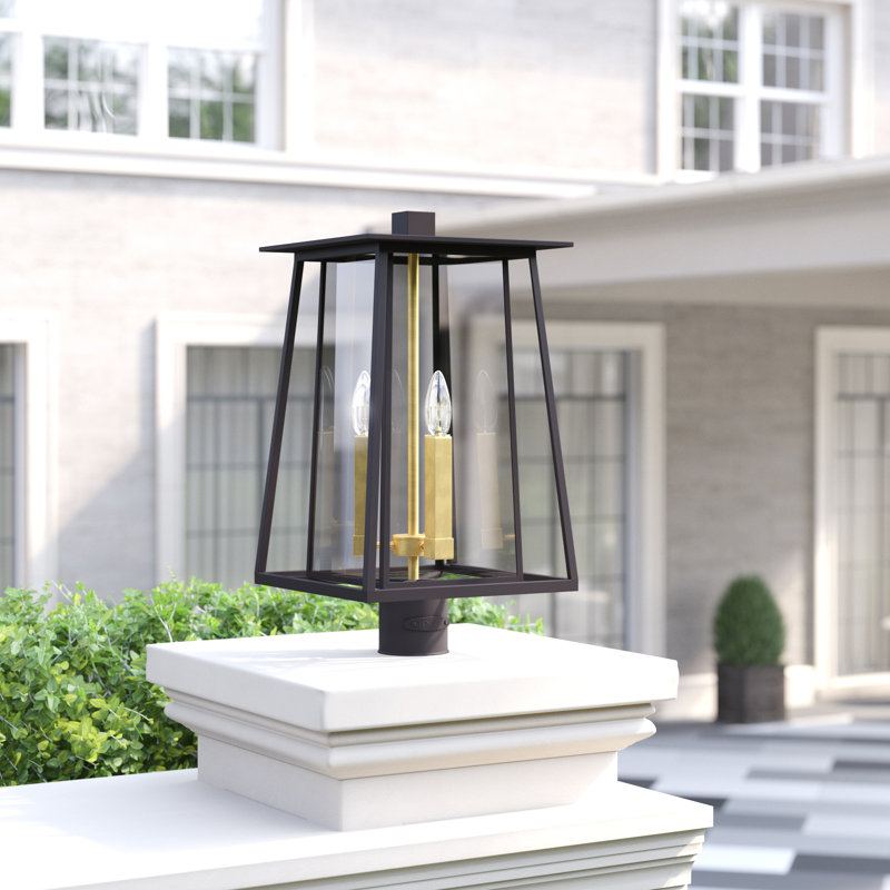 Walker 3-Light Lantern Head, Black/Bronze