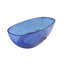 Baignoire de trempage autoportante ovale bleue transparente, 65 pouces, résine, facile à installer, bleu, forme, résine