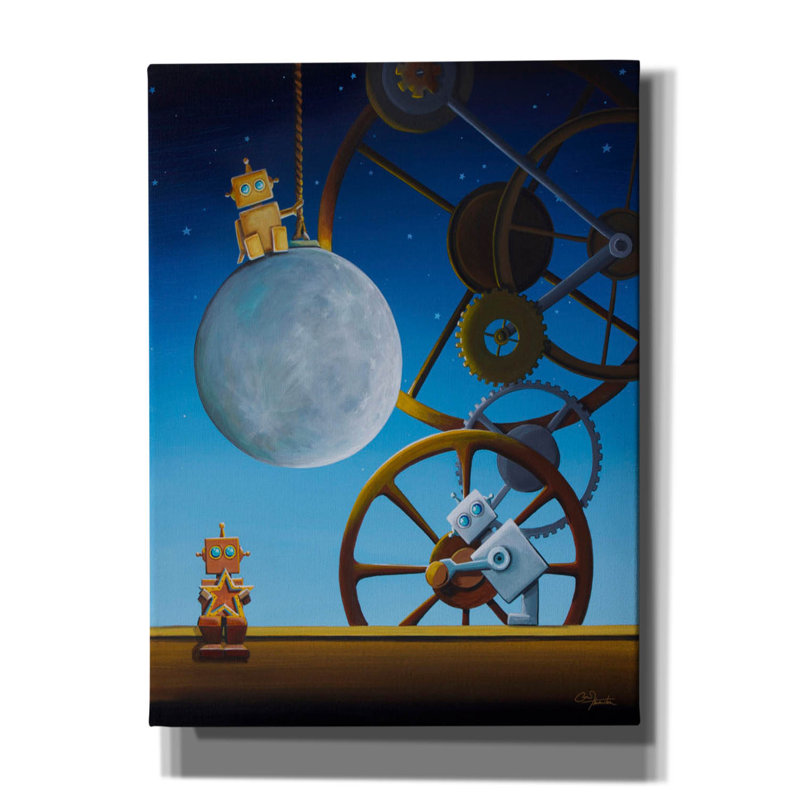 «The Night Shift» par Cindy Thornton, art mural sur toile, 20 po x 24 po, H 54 po x l 40 po x P 1,5 po