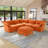 Fairford 6-Piece Upholstered Modern Corduroy Fabric Sectional Sofa With Ottoman-971472462