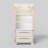 76.3" French Display Cabinet: Gold-Embellished, LED-Lit & Touch Switch