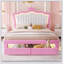 Structure de lit double pleine grandeur avec lumières DEL, moderne et élégante pour une expérience de chambre à coucher luxueuse