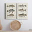 Toile tendue avec châssis de qualité supérieure, espèce de poisson antique III-1994487412