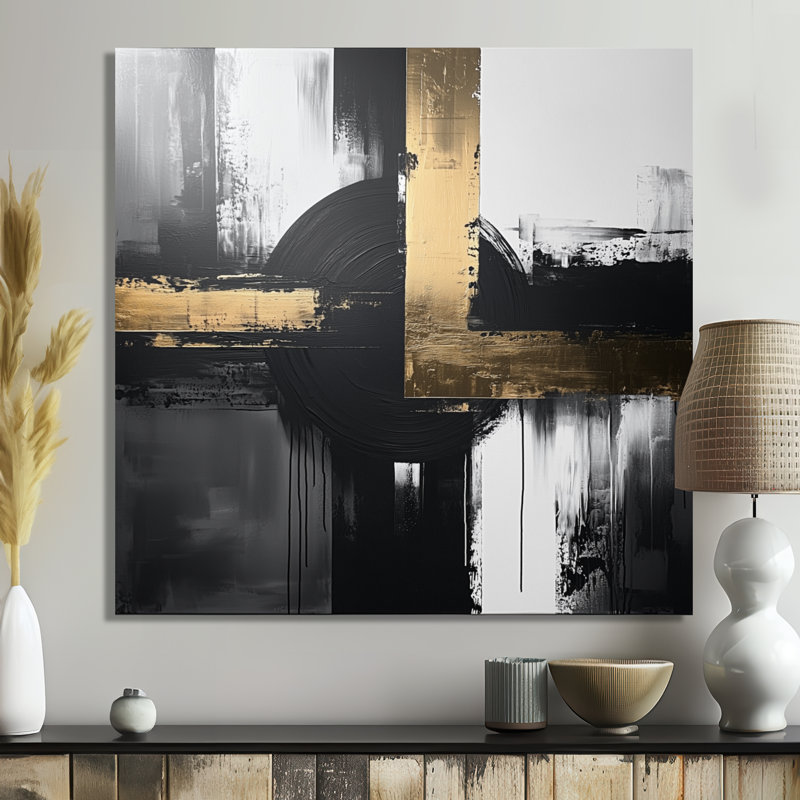 Scher - Art mural abstrait, Toile tendue, Ne s’applique pas, H 30 po x l 30 po