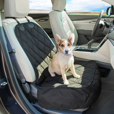 & GOOPAWS: Quilted Pet Front Car Seat Cover - Dog Travel Protection, 40x20.5", Waterproof, Anti-Scratch, Durable Design, Fits Most Vehicles