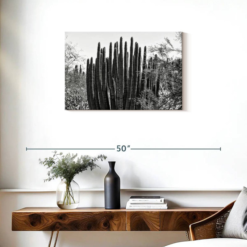Harnek Black Arizona - Big Cactus, 20" H x 30" W