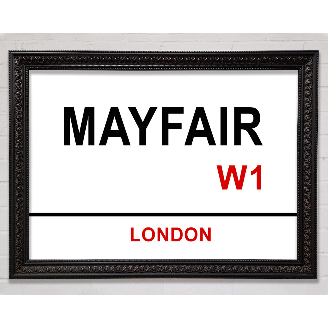 Mayfair Signs - Einzelne Bilderrahmen Kunstdrucke