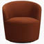 Fauteuil pivotant orange brûlé