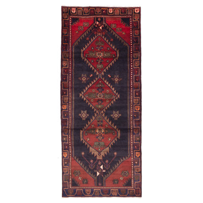 Andelz Black, Red Rug 3'7" x 8'10"