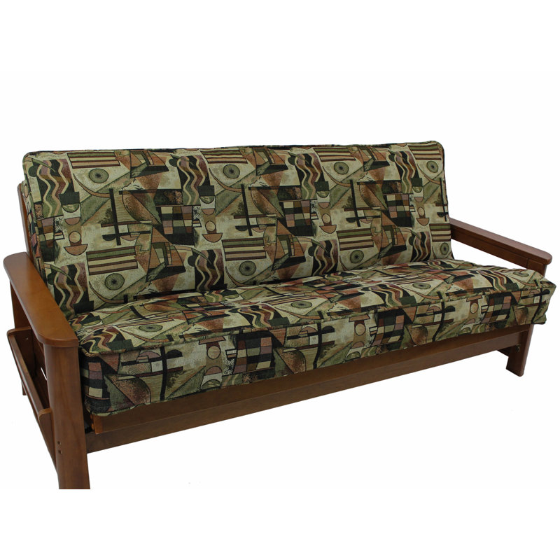Housse pour futon à coussins carrés, H 54 po x l 75 po x p 8 po