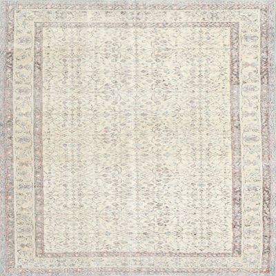 Tapis gris/crème traditionnel Bjarni