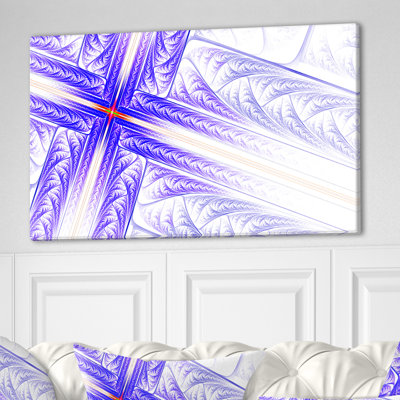 " Blue Fractal Cross Design "