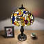 Lampe de table style Tiffany gris Canora