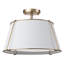 Linen Blend Drum Semi Flush Mount