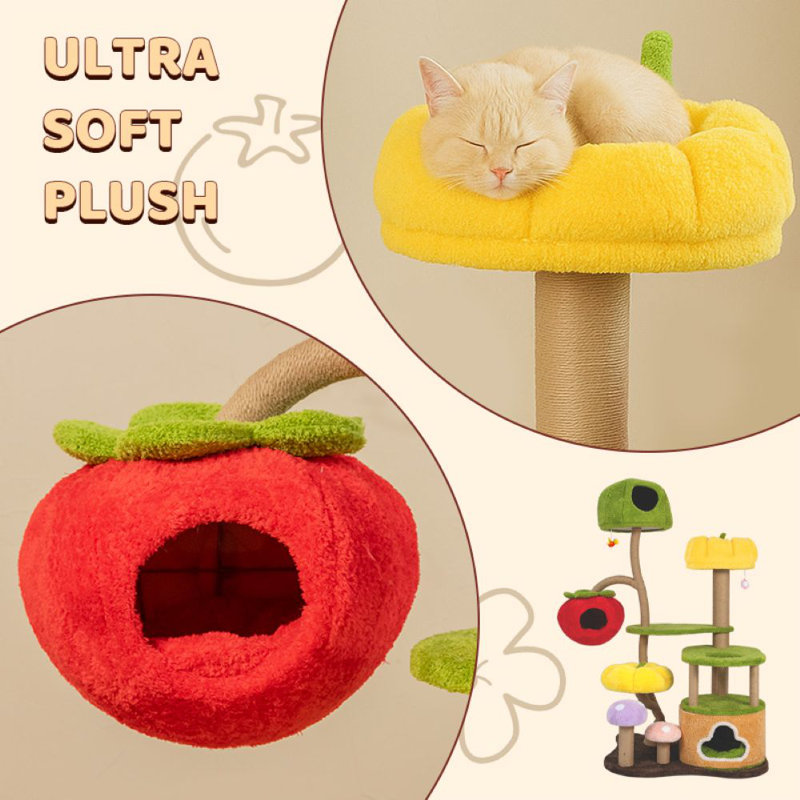Modern Upgraded Jungle Haven 69.7'' Cat Tree – with Sisal Scratching Post, Cat Tower & Condo for Small and Large Cats For Indoors
