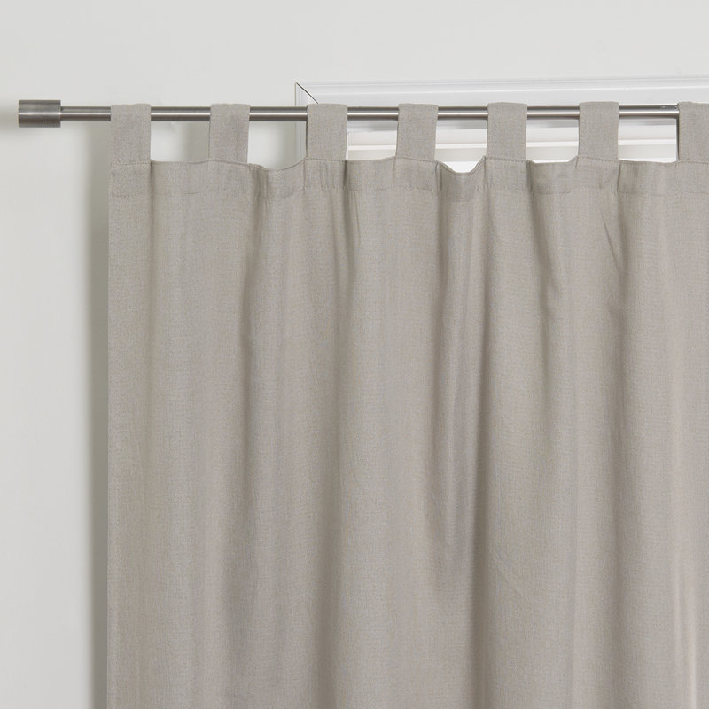 Panneau de rideau simple occultant à pattes en lin Lewandowski, Beige, L 52 po x L 84 po