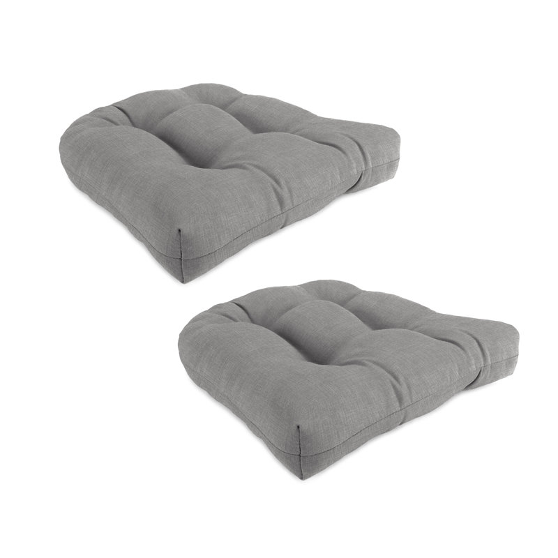 19" x 19" Outdoor Wicker Seat Cushion, Celosia Gray