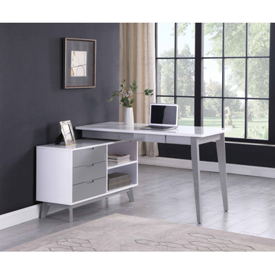 6934-DSK Foldable Modular L-Shaped Writing Desk