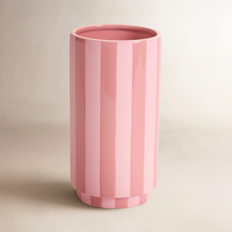 Ardsley pink striped vase Guliana